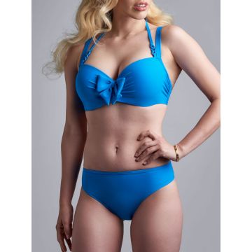 Seide Push Up BH Adriana goldsand mit cremeweißer Spitze von Millesia