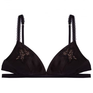 Seide Triangel Soft-BH Park Avenue schwarz von Dita von Teese