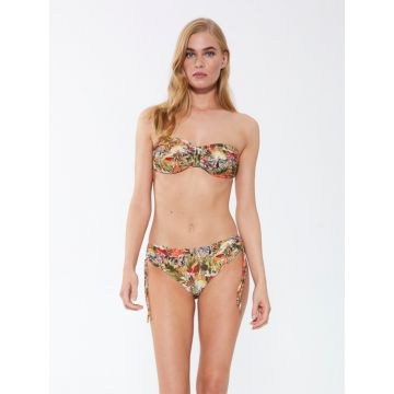 Bandeau Bikini Zebra in Paradise apricot grün von Fürstenberg