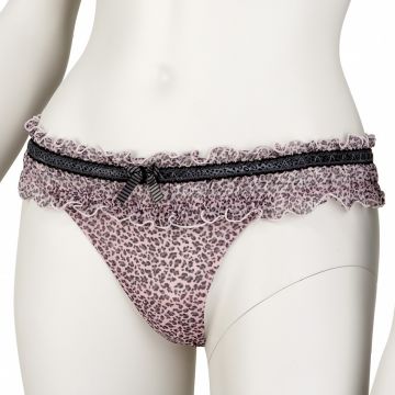 Tüll String Malicieuse rosa Leopard print von Chantal Thomass