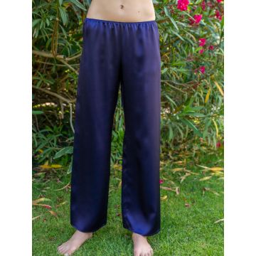 Seide Pyjamahose tintenblau von Marjolaine