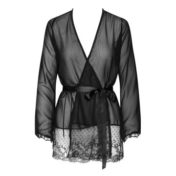 Kurz Kimono Stripes von Cadolle in schwarz