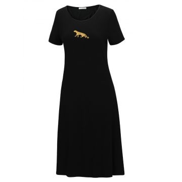 Viscose Strandkleid Panther schwarz von Fürstenberg