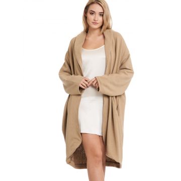 Baumwolle-Mix Oversized Jacke Sonja in beige von Gattina - Neglige nicht im Lieferumfang enthalten