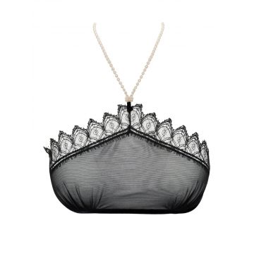 Kyoto Halter Top mit Perlenträger schwarz von Bracli