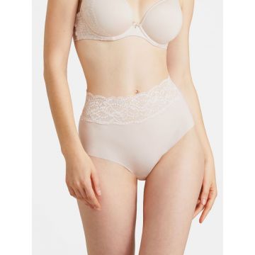 Hoher Slip Sweetessence IK skin beige aus Microfaser mit Spitze von Aubade - BH nicht im Lieferumfang enthalten