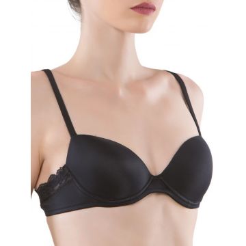 Schalen-BH aus Microfaser Spitze Griselda schwarz von Cotton Club