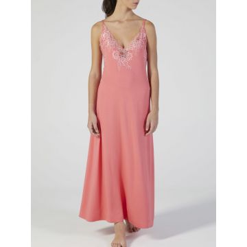 Modal Neglige lang Corallo pink mit Spitze von Verdiani