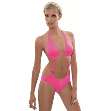 Monokini Candy pink mit Triangel-Oberteil von Rebecca