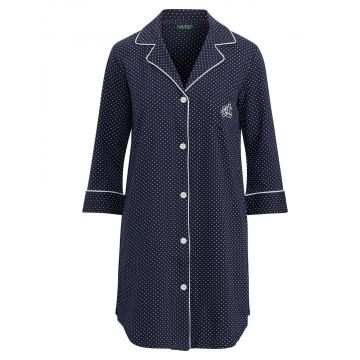 Pyjama Baumwolle Viscose Paisley blau Lauren by Ralph Lauren Sleepwear für Damen