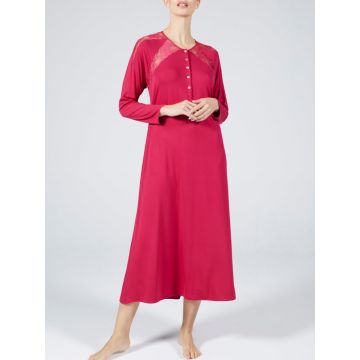 Modal Nachtkleid lang Lampone himbeere rot von Verdiani Donna