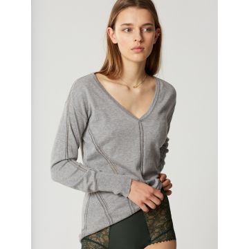 Seide Push Up BH Adriana goldsand mit cremeweißer Spitze von Millesia