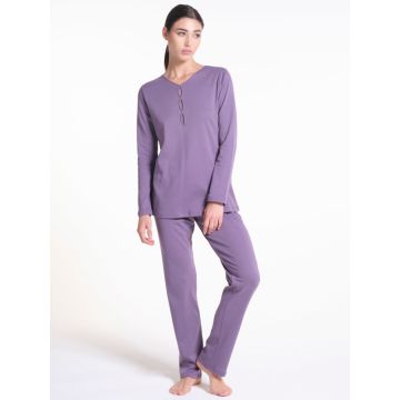 100% Baumwolle Pyjama WKND No. 16 Soft Cotton malve flieder lila von Verdiani Weekend