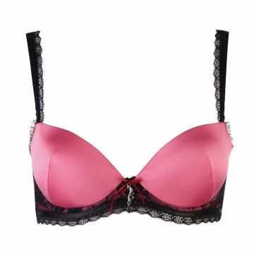 Schalen-BH Angelica aus fuchsia-pinkem Stretch-Satin von Escora