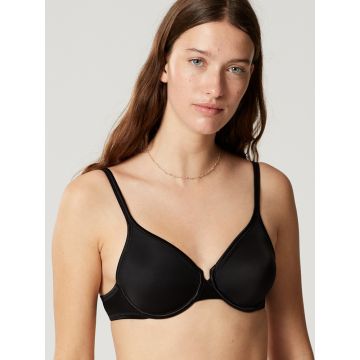 Seide Push Up BH Adriana goldsand mit cremeweißer Spitze von Millesia