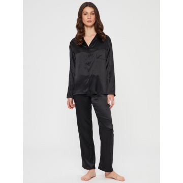 Seidenpyjama Seta in schwarz von Chiara Fiorini