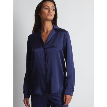 Seidenbluse Toi Mon Amour in marine dunkelblau von Aubade