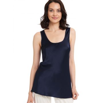 Seide Camisole Top Seduzione di Seta von Gattina navy dunkelblau