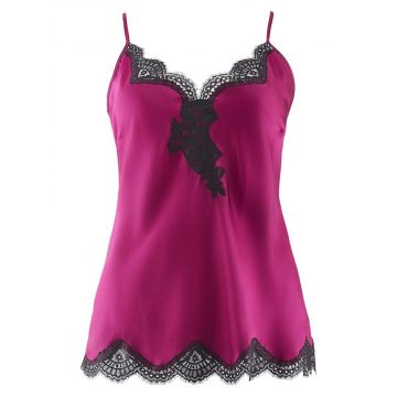 100% Seide Top Soie d´Amour fuchsia-schwarz von Aubade