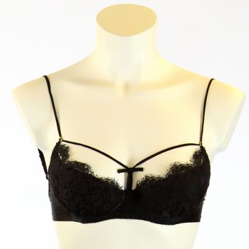 Bügel-BH Tease Bra mit Seide schwarz von Shell Belle Couture