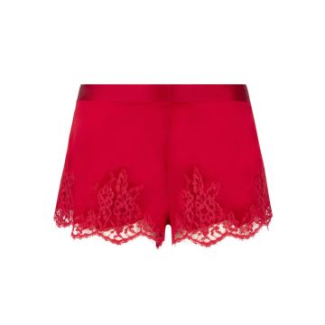 Zarte Seidenshorts mit Spitze in rot von Lise Charmel