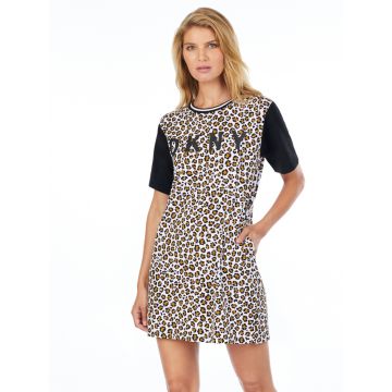 Viscose Sleepshirt Leaving our Mark Animal Print von DKNY Sleepwear