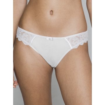 Seide Push Up BH Adriana goldsand mit cremeweißer Spitze von Millesia