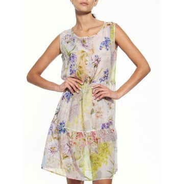 Kurzes Sommer Kleid aus Seiden Batist Palermo in blau grün von Eva B. Bitzer