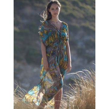 Strandkleid Lyra petrol-senf von Pain de Sucre