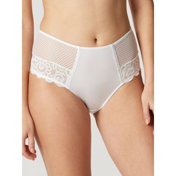 Seide Push Up BH Adriana goldsand mit cremeweißer Spitze von Millesia