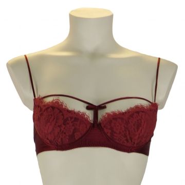 BH Tease Bra mit Seide dahlia-rot von Shell Belle Couture