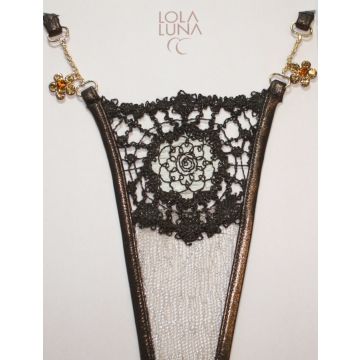 Lola Luna Varna schoko-braun und goldener Tüll