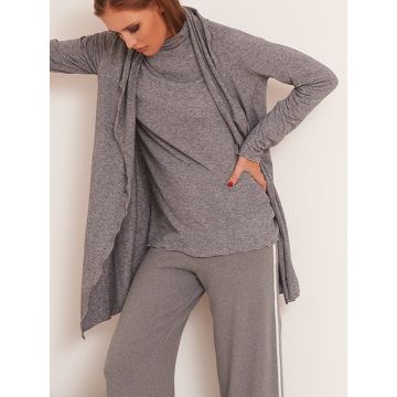 Wolle Viscose Cardigan MELANGE grau von Chiara Fiorini