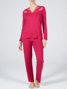 Modal Damen Schlafanzug Lampone No. 1 himbeere rot von Verdiani Donna