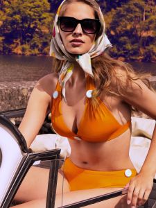 Triangel Bikini Taco Tact helles Orange von Nicole Olivier