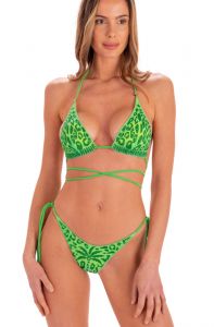 Triangel Bikini Maculato grün glitzernd von Pin-Up Stars